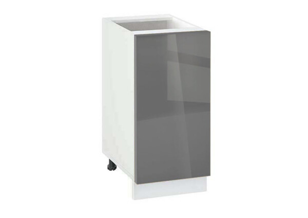 Долен модул с врата и рафт Глосмакс 401 Бял - Антрацит