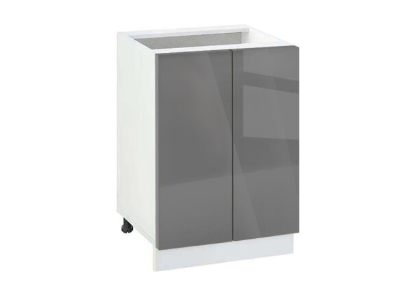 Долен модул с две врати и рафт Глосмакс 502 Бял - Антрацит