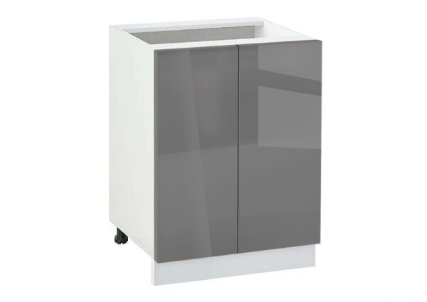 Долен модул с две врати и рафт Глосмакс 602 Бял - Антрацит