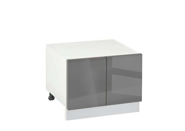 Долен модул с две врати Глосмакс 601Р Бял - Антрацит