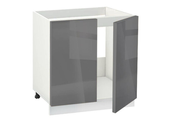 Долен модул за мивка Глосмакс 800 Бял - Антрацит