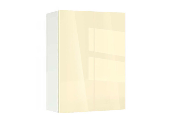 Горен модул с две врати и рафт Глосмакс 50 Бял - Айвъри