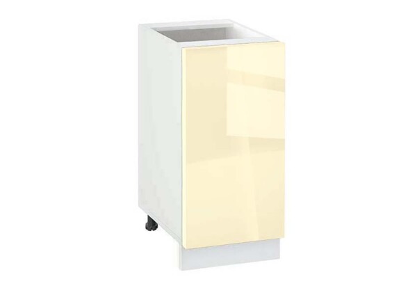 Долен модул с врата и рафт Глосмакс 401 Бял - Айвъри