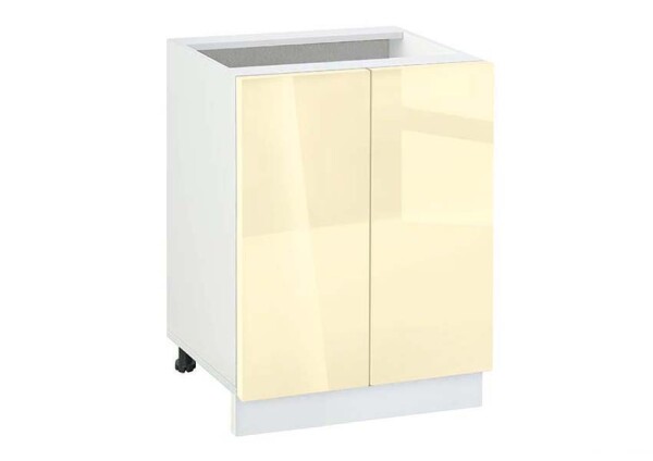Долен модул с две врати и рафт Глосмакс 602 Бял - Айвъри