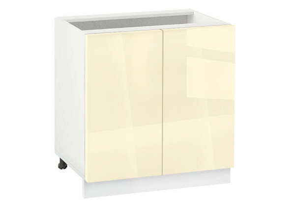 Долен модул с две врати и рафт Глосмакс 802 Бял - Айвъри