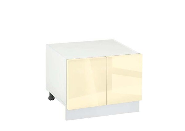 Долен модул с две врати Глосмакс 601Р Бял - Айвъри