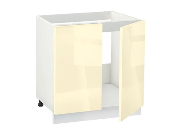 Долен модул за мивка Глосмакс 800 Бял - Айвъри