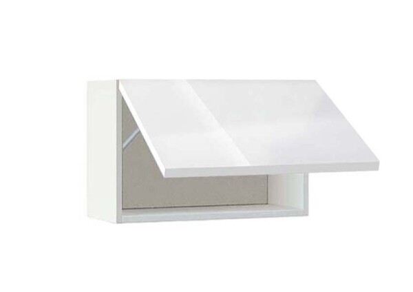 Горен модул с една хоризонтална врата Глосмакс 64Г Бял - Алба