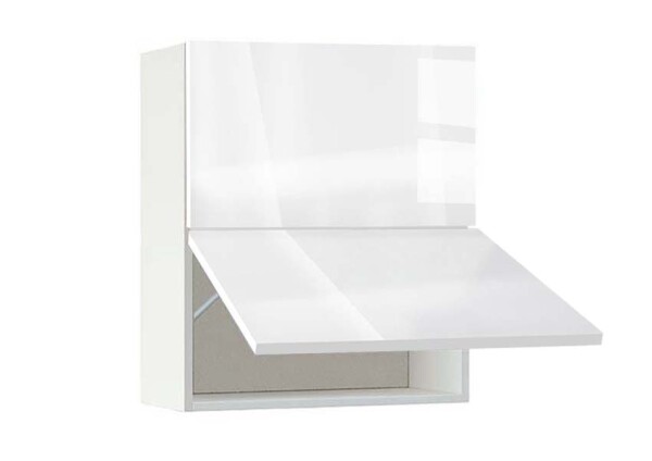 Горен модул с две хоризонтални врати Глосмакс 60Г Бял - Алба