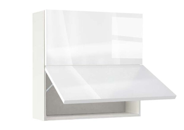 Горен модул с две хоризонтални врати Глосмакс 80Г Бял - Алба