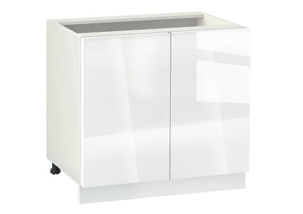 Долен модул с две врати и рафт Глосмакс 1002 Бял - Алба