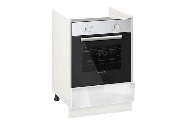 Долен модул за фурна с чекмедже Глосмакс 601Ф Бял - Алба