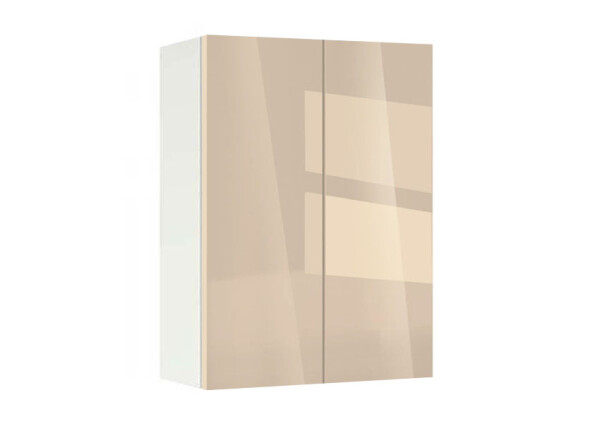 Горен модул с две врати и рафт Глосмакс 50 Бял - Визон