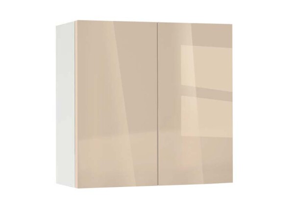 Горен модул с две врати и рафт Глосмакс 80 Бял - Визон