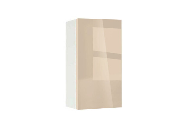 Горен модул с врата и рафт Глосмакс 3М Бял - Визон