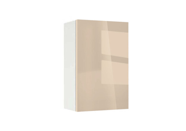 Горен модул с врата и рафт Глосмакс 4М Бял - Визон