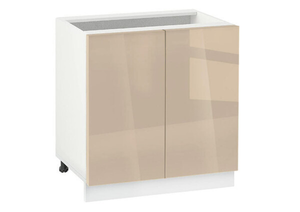 Долен модул с две врати и рафт Глосмакс 802 Бял - Визон