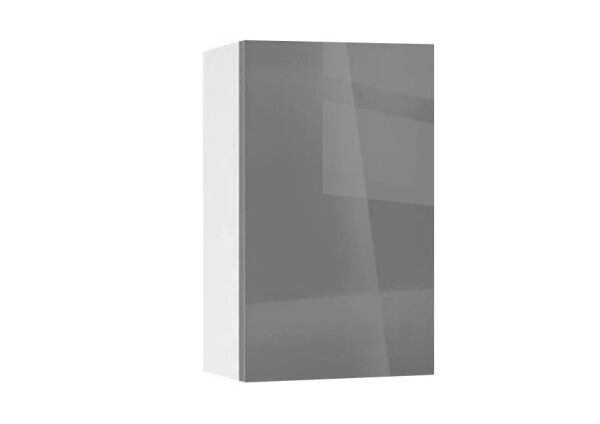 Горен модул с врата и рафт Глосмакс 45 Бял - Антрацит