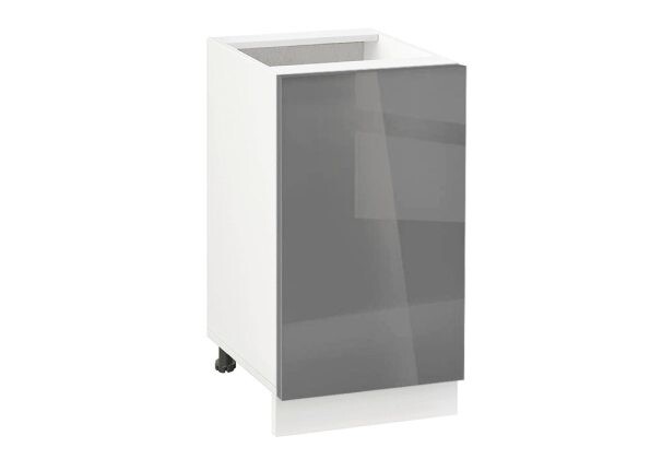 Долен модул с врата и рафт Глосмакс 451 Бял - Антрацит