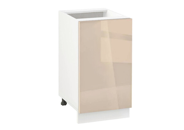 Долен модул с врата и рафт Глосмакс 451 Бял - Визон