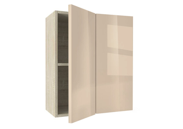 Горен модул ъглов с рафт Глосмакс 61 Сонома - Визон