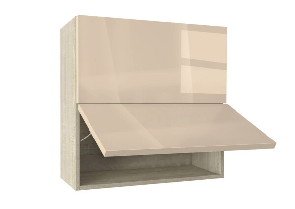 Горен модул с две хоризонтални врати Глосмакс 80Г Сонома - Визон