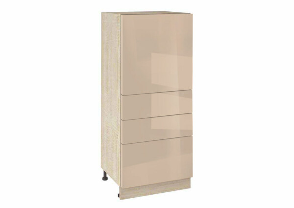 Долен модул с врата и три чекмеджета Глосмакс 600К Сонома - Визон