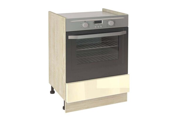 Долен модул за фурна с чекмедже Глосмакс 601Ф Сонома - Айвъри