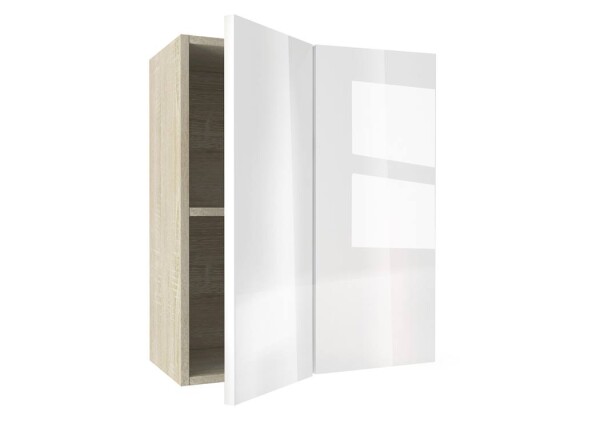 Горен модул ъглов с рафт Глосмакс 61 Сонома - Алба