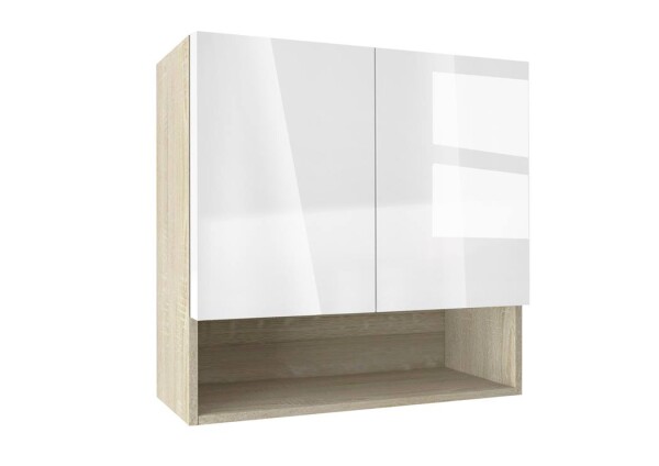 Горен модул с ниша и две врати Глосмакс 80P Сонома - Алба
