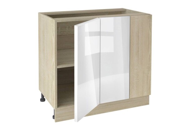 Долен модул ъглов с рафт Глосмакс 1001 Сонома - Алба