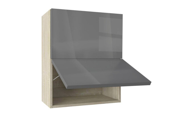 Горен модул с две хоризонтални врати Глосмакс 60Г Сонома - Антрацит