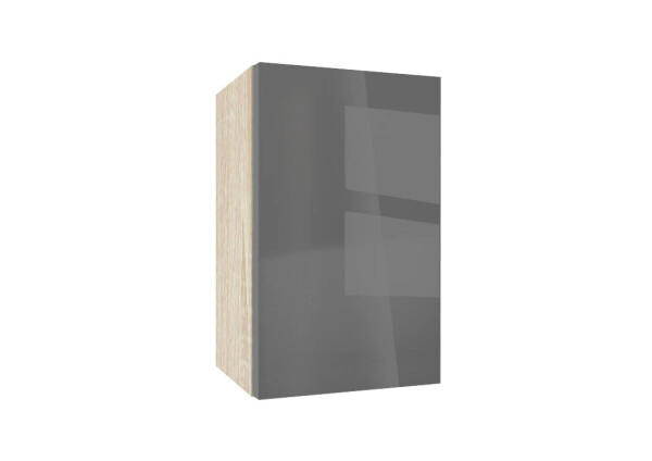Горен модул с врата и рафт Глосмакс 4М Сонома - Антрацит