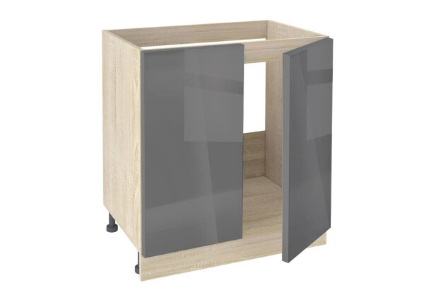 Долен модул за мивка Глосмакс 800 Сонома - Антрацит