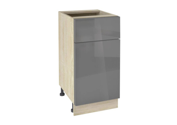 Долен модул с врата и чекмедже Глосмакс 411 Сонома - Антрацит