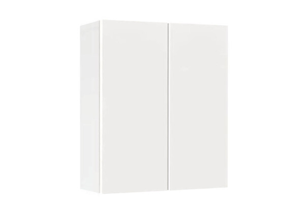 Горен модул с две врати и рафт Мат 60 Бял - Бял мат