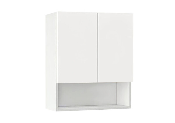 Горен модул с ниша и две врати Мат 60P Бял - Бял мат