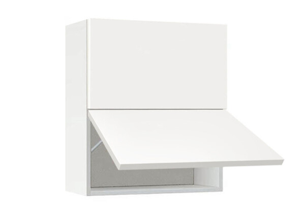 Горен модул с две хоризонтални врати Мат 60Г Бял - Бял мат