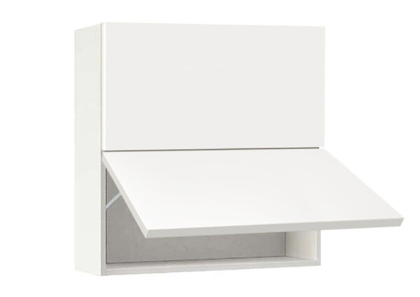 Горен модул с две хоризонтални врати Мат 80Г Бял - Бял мат