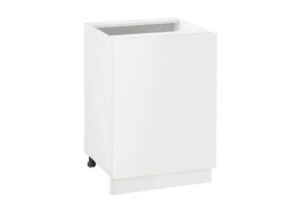 Долен модул с една врата и рафт Мат 502 Бял - Бял мат