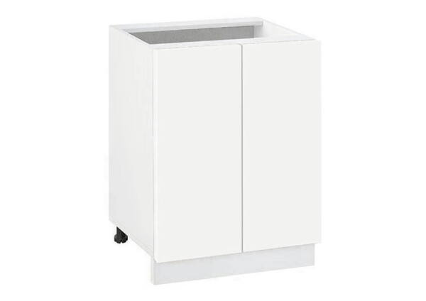 Долен модул с две врати и рафт Мат 602 Бял - Бял мат