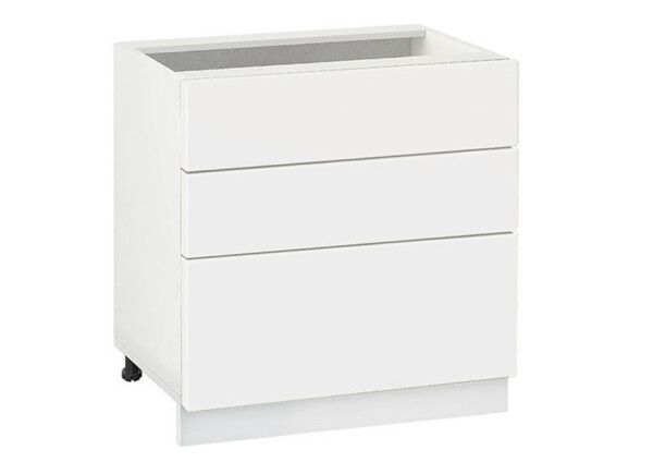 Долен модул с три чекмеджета Мат 803 Бял - Бял мат