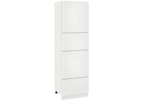 Колонен модул с две врати и две чекмеджета Мат 604К Бял - Бял мат