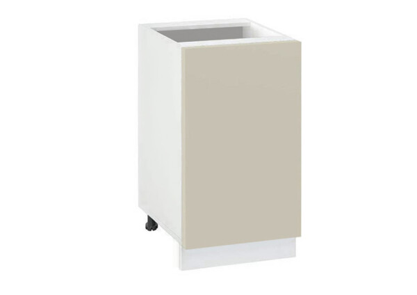 Долен модул с врата и рафт Мат 451 Бял - Бежаво