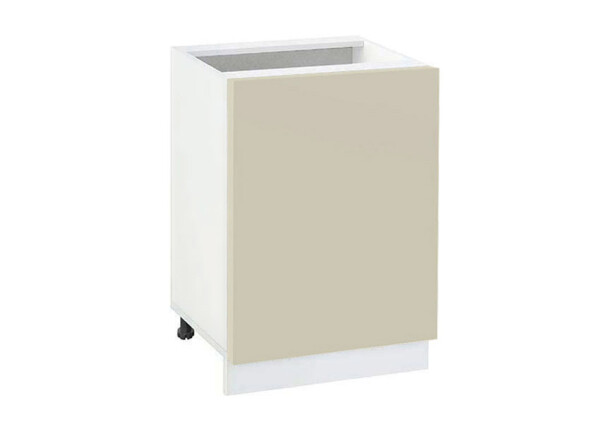 Долен модул с врата и рафт Мат 502 Бял - Бежаво