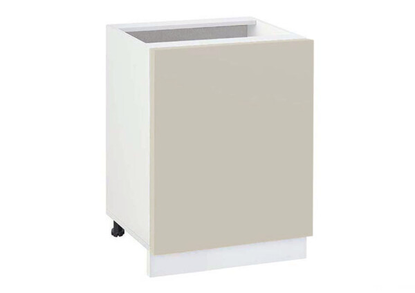 Долен модул с две врати и рафт Мат 602 Бял - Бежаво