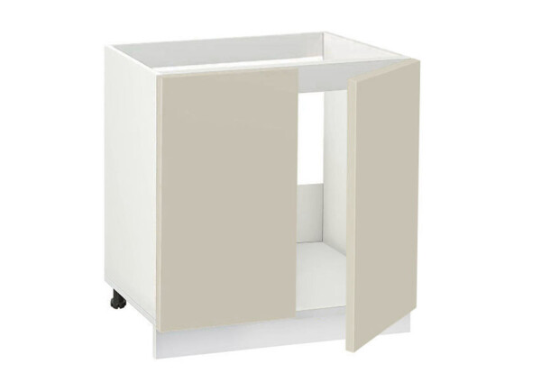 Долен модул за мивка Мат 800 Бял - Бежаво