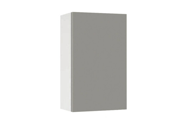 Горен модул с врата и рафт Мат 45 Бял - Сив