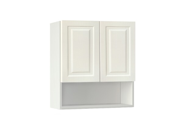 Горен модул с ниша и две врати Винтидж 60P Бял - Каймак