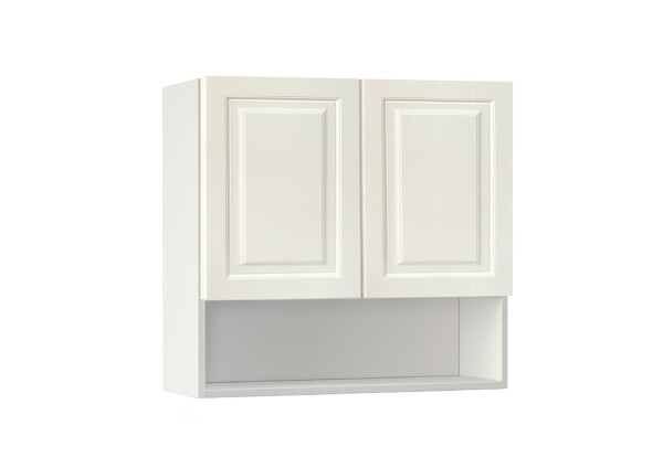 Горен модул с ниша и две врати Винтидж 80P Бял - Каймак